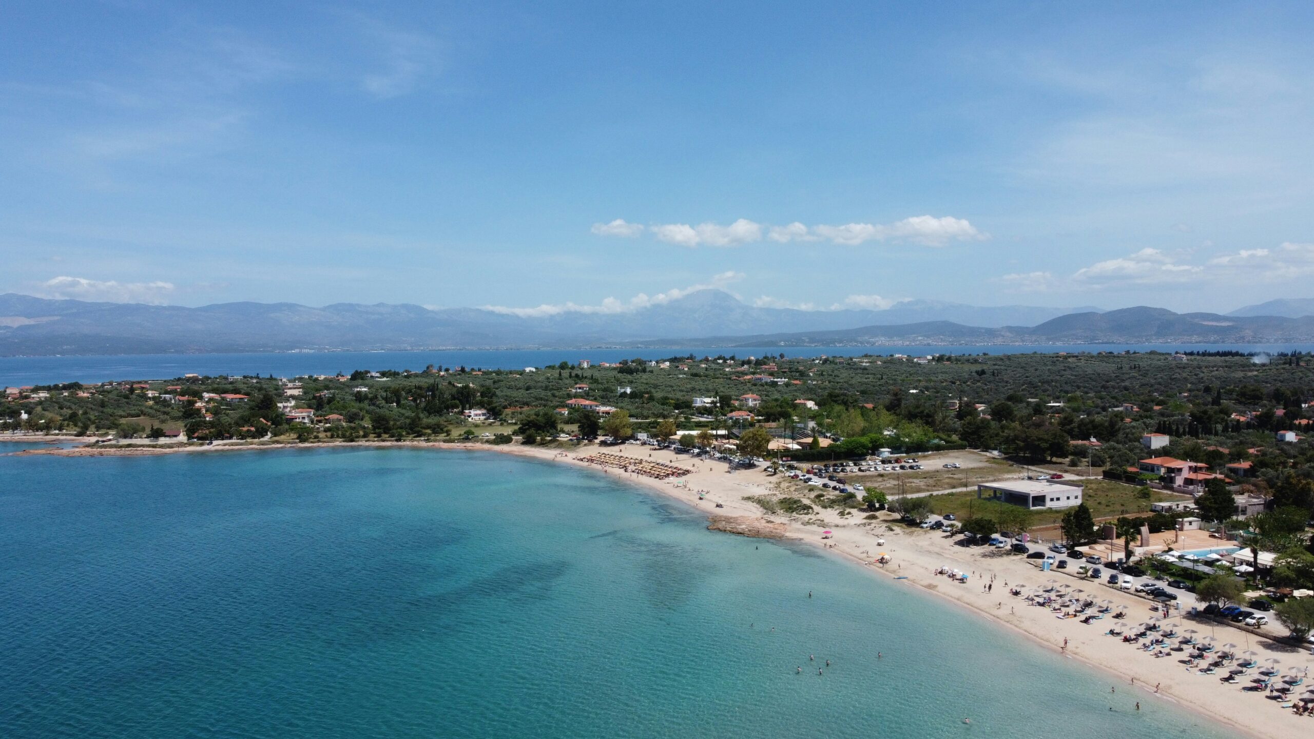 Beautiful beach in Chalkida with clear blue water and peaceful atmosphere